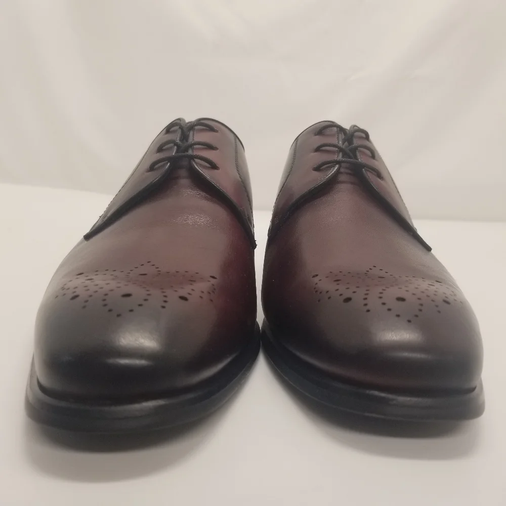 Joseph Abbound Locarno Mens Size 11D Red Wine Burgundy Leather Oxford Lace Up